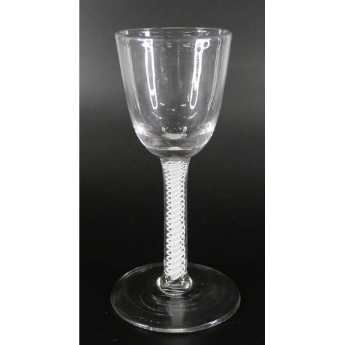 834 - Five 18th Century style wine glasses, circa 1900