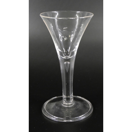 834 - Five 18th Century style wine glasses, circa 1900