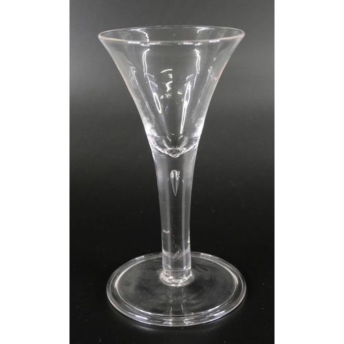 834 - Five 18th Century style wine glasses, circa 1900