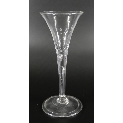 834 - Five 18th Century style wine glasses, circa 1900