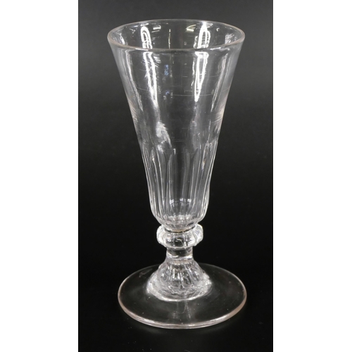 837 - Eight wrythen ale glasses, circa 1800 and earlier