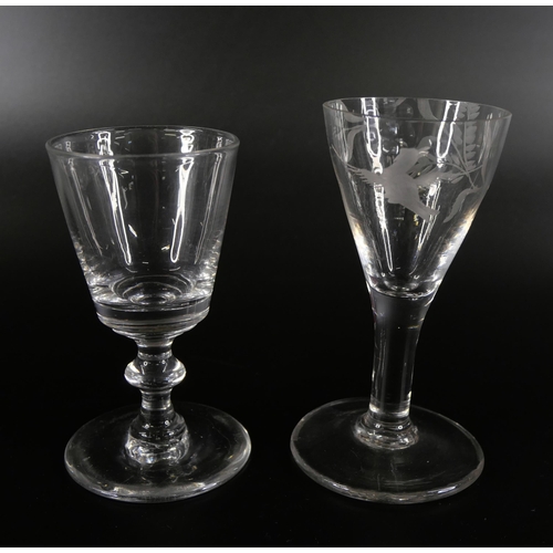 845 - Fourteen tot glasses including miniatures, circa 1800 and earlier