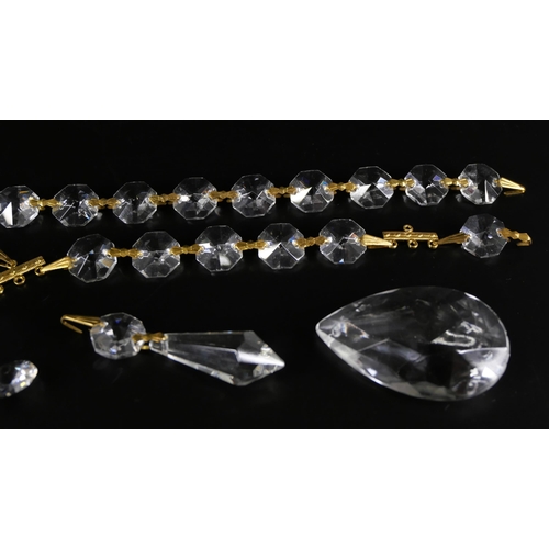 865 - A collection of crystal lustre drops