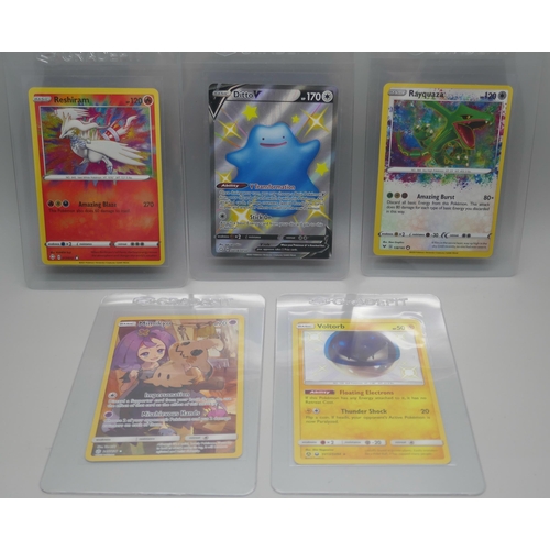 890 - Five Ultra rare Pokemon cards