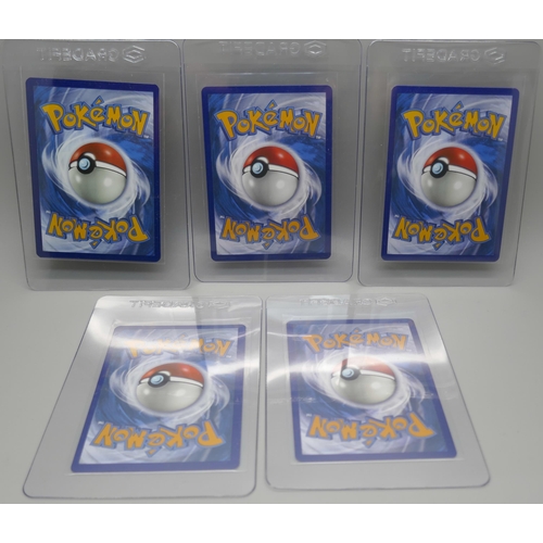 890 - Five Ultra rare Pokemon cards