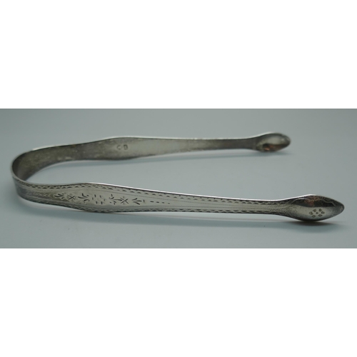 933 - A pair of brite cut silver bows by Hester Bateman, circa 1790