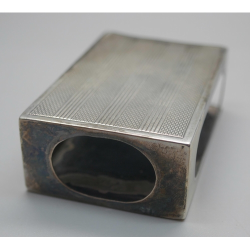 935 - An Art Deco silver matchbox holder, London 1943