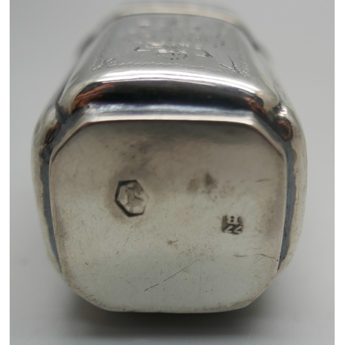 936 - A 19th Century continental silver container, 21g