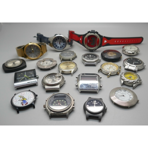 947 - A collection of quartz wristwatches including Coca-Cola and Pulsar