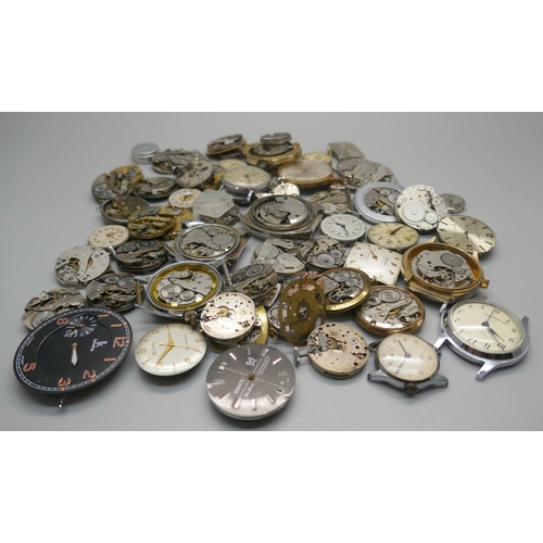 948 - A collection of mechanical wristwatch movements