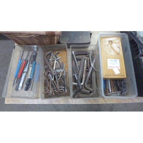2040 - A collection of assorted hand tools including Allen keys, screwdrivers etc