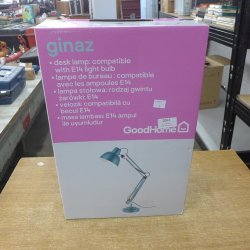 2063 - A Good Home Ginaz anglepoise style desk lamp - unused
