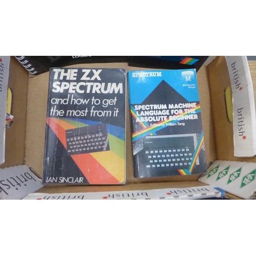 2087 - A Sinclair keyboard 12x Spectrum x2, plus a box of manuals