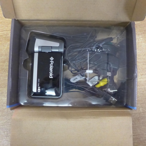 2102 - A Polaroid Easy Grip HD 720p digital camcorder - in box