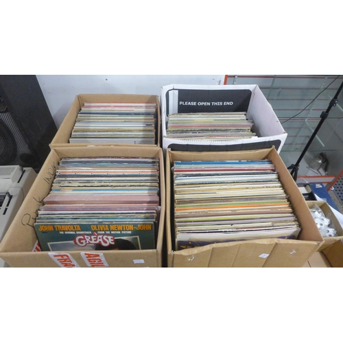 2103 - 4 Boxes of assorted LPs, approx. 400 in total, pop, rock, classical, 50s, 60s, etc.