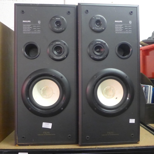 2122 - A pair of Philips FB290 100w speakers