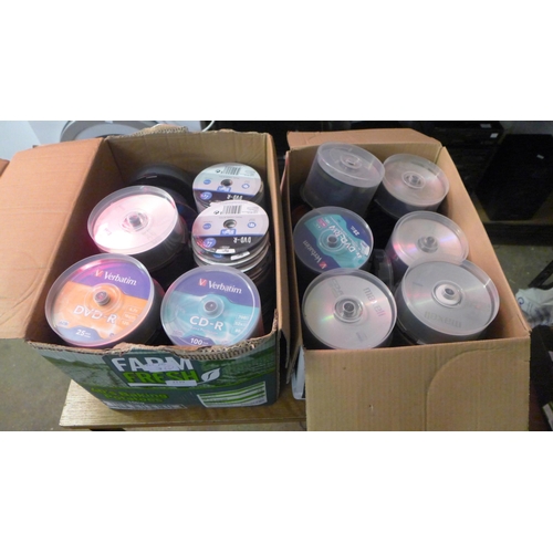 2139 - 2 Boxes of blank DVDs