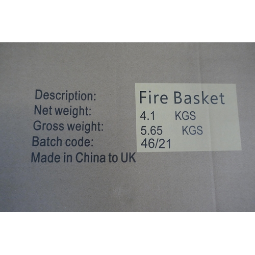 2205 - 2 Black metal fire pits- both boxed