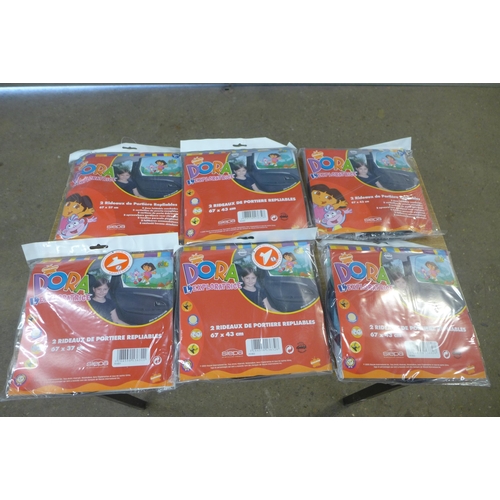 2255 - 40 Packs of 2 car sun shades/blinds, Nickelodeon Dora The Explorer, unused