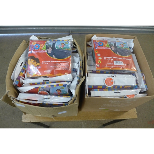 2255 - 40 Packs of 2 car sun shades/blinds, Nickelodeon Dora The Explorer, unused