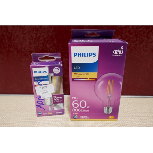 3144 - Philips LED mixed style light bulbs (R75 & E27) and Two Philips water filters - Tap and shower  * Th... 