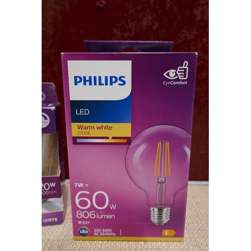 3144 - Philips LED mixed style light bulbs (R75 & E27) and Two Philips water filters - Tap and shower  * Th... 