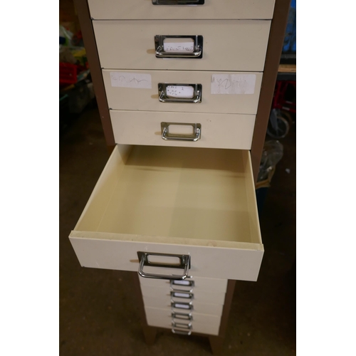 2277 - A 15-drawer multi-drawer filing cabinet