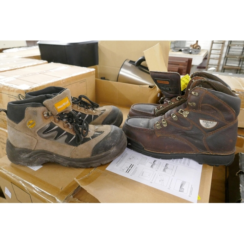 2302 - 2 Pairs of steel toe capped boots- Workware size 10 and a pair of Trojan size 10