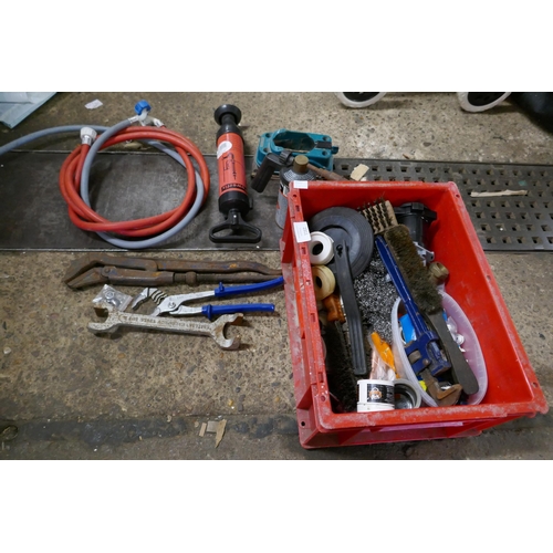 2311 - A box of assorted plumbing supplies