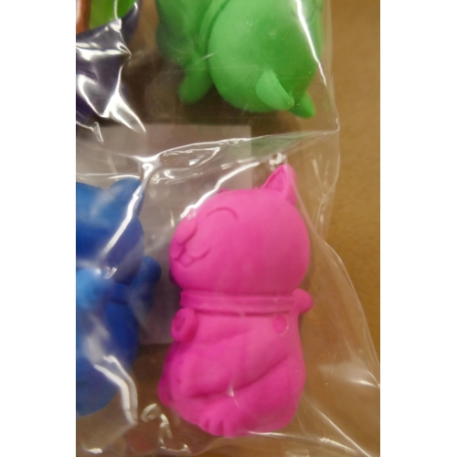 2313 - 4 Boxes of Tesco Dino/Cat rubbers