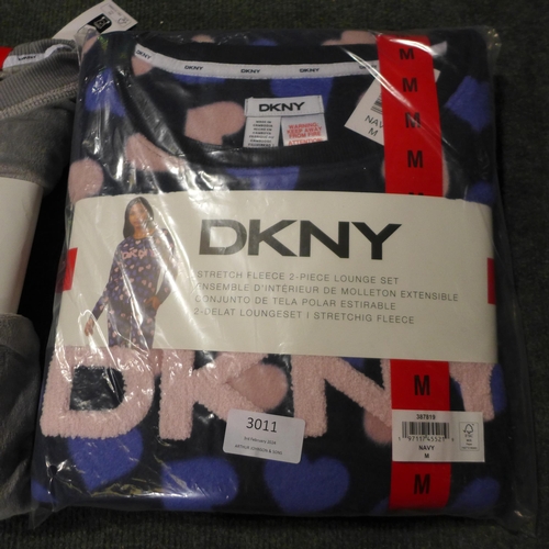 3011 - Three DKNY 2-piece lounge set (various colours) - All Size: M  *This lot is subject to VAT