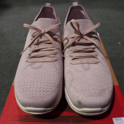 3043 - Pair of womens Mauve Skechers size UK 8. *This lot is subject to VAT