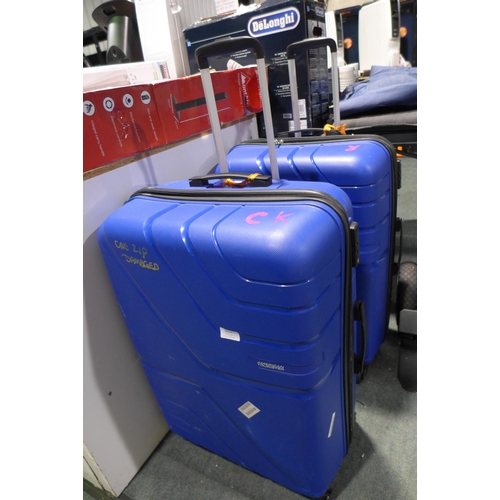 3077 - Two American Tourister Jetdriver 79cm Spinner Cases  (one broken zip)    (313-166,167)   * This lot ... 