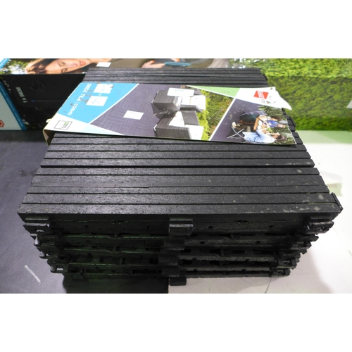 3099 - Easy Tile Cosmo Graphite Deck Tile pack, Gardena 14V Hedge Trimmer  (313-329,336)   * This lot is su... 