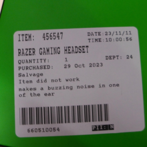 3106 - Razer Blackshark pro Gaming Headset  (313-20)   * This lot is subject to vat