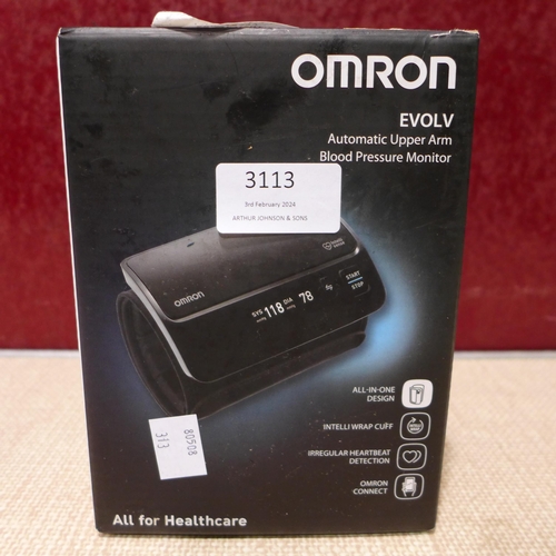 3113 - Omron Evolv Wireless Bpm  (313-107)   * This lot is subject to vat