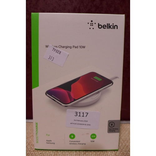 3117 - Belkin 10W Wireless Charging Pad  (313-33)   * This lot is subject to vat