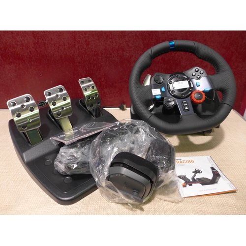 3122 - Logitech G29 Playstation Steering Wheel (For Ps5/Ps4 & Pc) with Astro A10 Headset, Original RRP £199... 