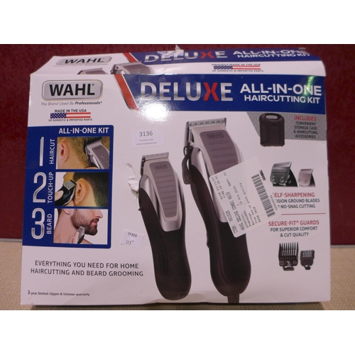 3136 - Wahl Deluxe Combi Hair Clipper Kit     (313-24)   * This lot is subject to vat