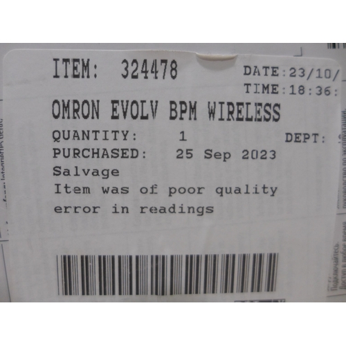 3141 - Omron Evolv Wireless Blood Pressure Monitor   (309-296/902)   * This lot is subject to vat