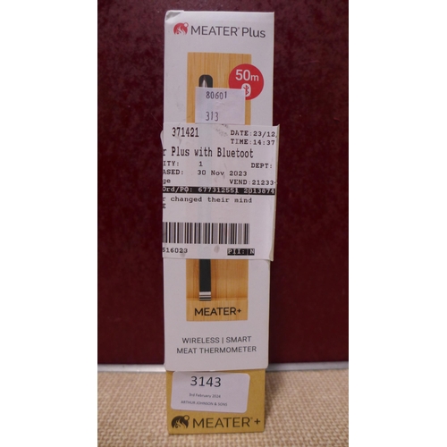 3143 - Meater Plus Thermometer with Bluetooth (313-169)   * This lot is subject to vat