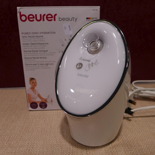 3157 - Beurer Beauty Ionic Hydration Facial Sauna      (313-410)   * This lot is subject to vat