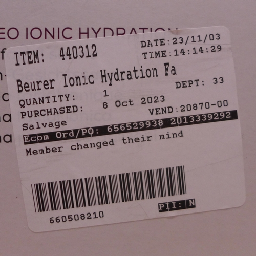 3157 - Beurer Beauty Ionic Hydration Facial Sauna      (313-410)   * This lot is subject to vat