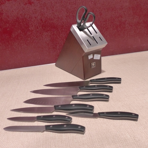 3163 - Henckels Knife Block Set + Two Extra Knives (313-202)   * This lot is subject to vat