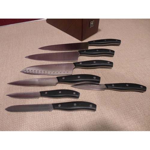 3163 - Henckels Knife Block Set + Two Extra Knives (313-202)   * This lot is subject to vat