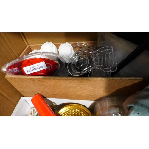 3184 - Assorted household accessories inc Dual Consumer Unit, Assorted homewares incl: takeaway containers,... 