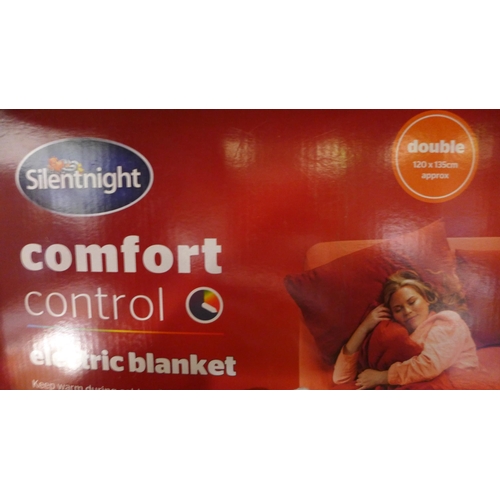 3191 - Two CozyTek electric blankets - single and double, 2 Silentnight Comfort Control, double heated blan... 