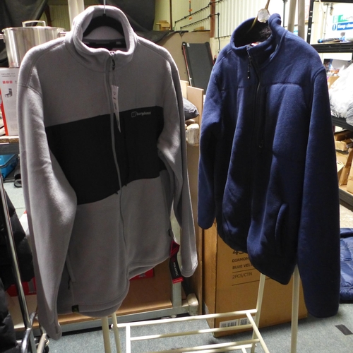 3223 - Two Men's zipped fleece jackets (size S & XL) incl: Berghaus *This lot is subject to VAT