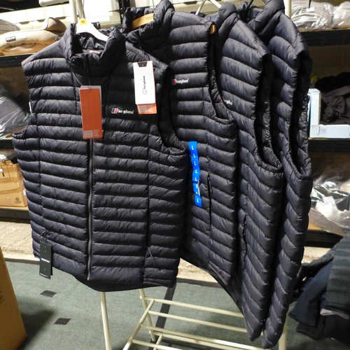 3226 - Four Men's Berghaus Gilet's (mixed size). *This lot is subject to VAT