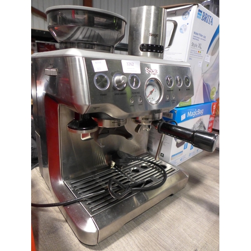 3262 - Sage Pump Coffee Machine, Original RRP £449.99 + vat      (313-102)   * This lot is subject to vat